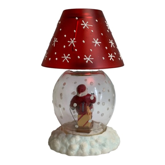 Gorham 1831 Crystal Christmas Winter Follies Santa Globe Tea Light Candle Holder - Picture 4 of 13